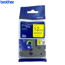 兄弟(brother)TZe-Z631标签色带 黄底/黑字 12mm 原装正品 黄色