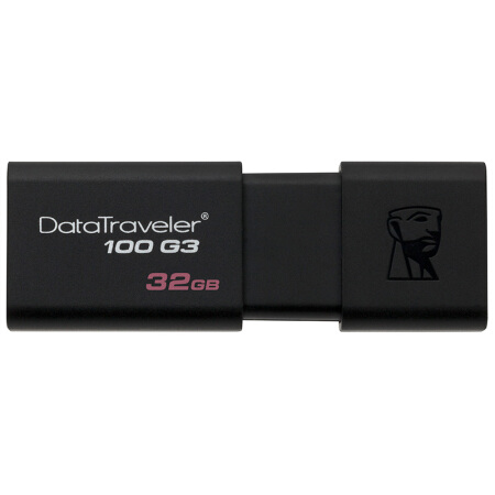 金士顿Kingston32GB USB3.0 U盘 DT100G3 黑色 滑盖设计 时尚便利