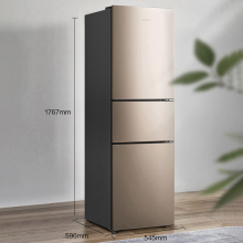 海信 (Hisense) 220升三开门小冰箱 中门软冷冻 电冰箱小型 家用省电BCD-220D/Q