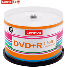 联想（Lenovo） DVD+R 光盘/刻录盘 16速4.7GB 办公系列 桶装50片 空白光盘