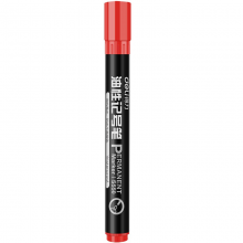 得力（deli） 大头水笔记号笔物流写字专用油性粗笔 单支 红色S550