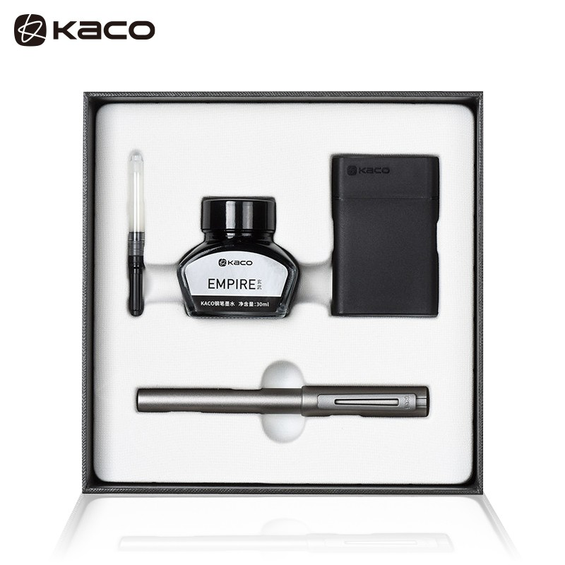 KACO 百锋金属钢笔套装EF尖  灰色