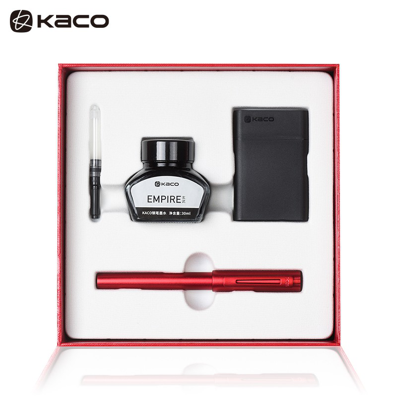 KACO 百锋金属钢笔套装EF尖  红色