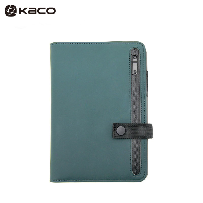 KACO 乐记B6活页日程本 UP皮面笔记本子套装 绿色 1本/盒