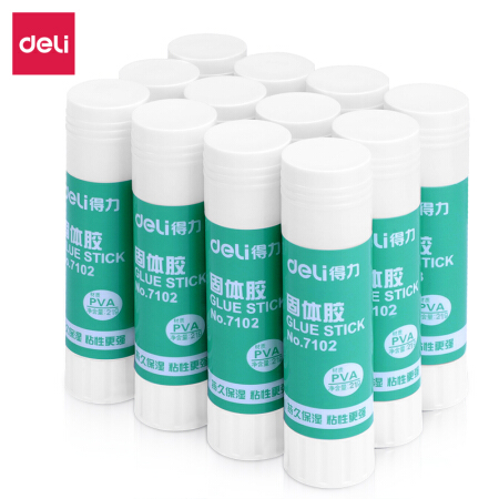 得力(deli) 21g胶棒 12支/盒 办公用品 7102