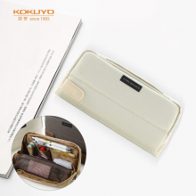 国誉（KOKUYO）一米新纯文具大容量笔袋笔盒多功能手提收纳包帆布包收纳盒米色1个装WSG-PCS133LY