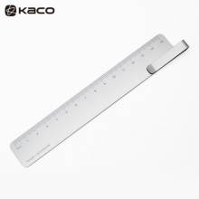 KACO RUMA书签尺15cm 刻度尺 书签夹子 银色