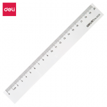 得力(deli) 20cm办公通用直尺 测量绘图尺子 办公用品 6220
