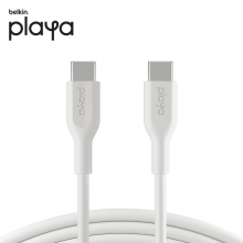 Belkin贝尔金playa USB-C转C PD快充线Type-C数据线适用华为/iPadmini C-C 白色 PVC 2m