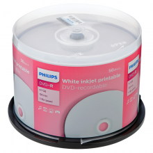 飞利浦（PHILIPS）DVD-R空白光盘/刻录盘 16速4.7G 可打印 桶装50片