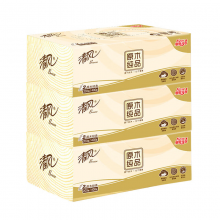 清风抽纸原木纯品2层200抽/盒*12提装共36盒 盒抽盒装面纸B338C3N