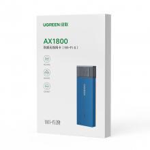 绿联 WIFI6 USB无线网卡 AX1800千兆双频 免驱动 电竞台式机笔记本无线接收器随身WIFI发射器高速网卡90340