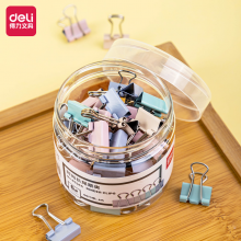 得力(deli)60只15mm小号莫兰迪色时尚长尾票夹 升级新配色 8556A