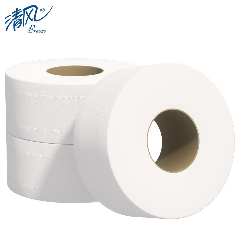 清风大卷纸有芯2层240米*12卷商用大盘纸酒店用厕纸卫生纸 BJ02AB新