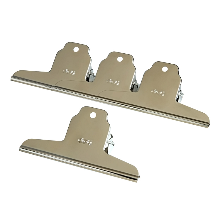 得力(deli)12只145mm大号山形票据票夹画板夹 财务票据夹票据夹子 办公用品 9531