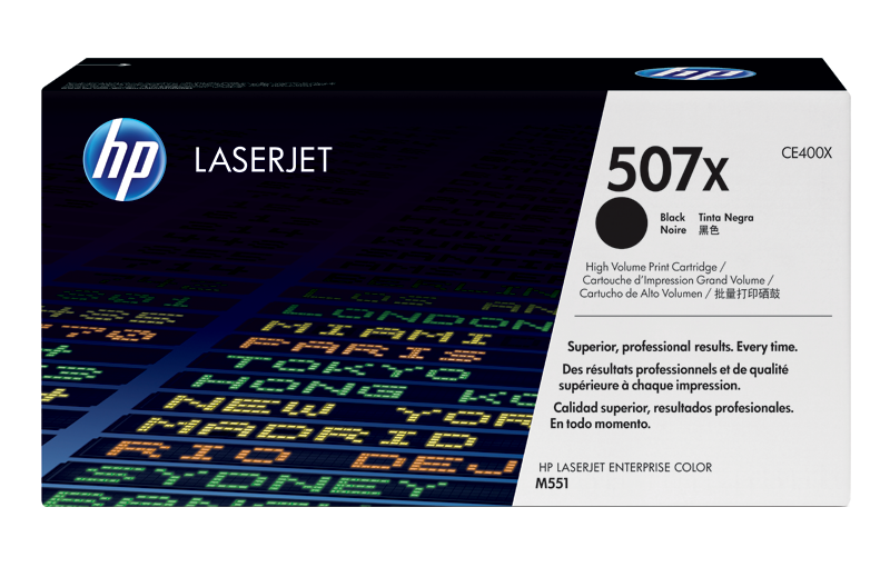 惠普HP 507X 高收益黑色原装 LaserJet 硒鼓
