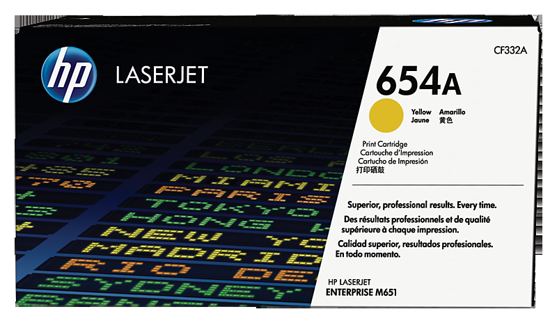 惠普HP LaserJet 654A 黄色原装硒鼓（OS）