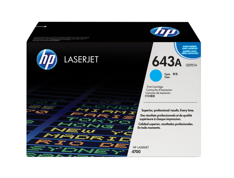 惠普HP 643A 青色原装 LaserJet 硒鼓(OS)
