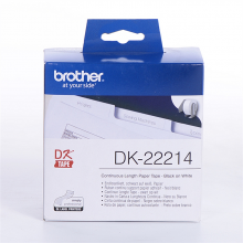 兄弟（brother）DK-22214 标签带12mm*30.48m白底/黑字(纸质)热敏标签打印纸不干胶
