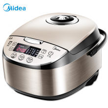 美的（Midea）电饭煲 气动涡轮防溢 金属机身 圆灶釜内胆4L电饭锅MB-WFS4037  