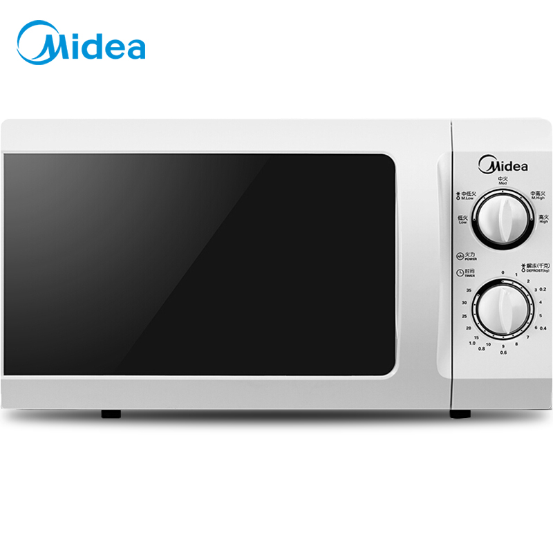 美的（Midea）M1-L213B 快捷微波炉 360°转盘加热 旋钮操控 精准控温 五档火力 