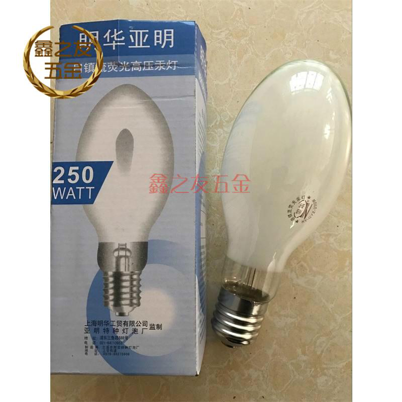 斩盾 明华亚明自镇流高压汞灯泡250W450W自汞泡E40汞灯灯泡荧光灯泡 400w高压汞灯（E40