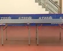 红双喜(DHS) T3326乒乓球台 可折叠 室内健身训练型乒乓球桌 内附网架