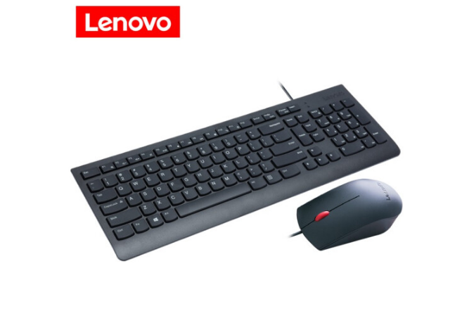 联想（Lenovo）有线键盘鼠标 办公家用 巧克力按键 笔记本台式机非无线键盘鼠标 USB接口 88