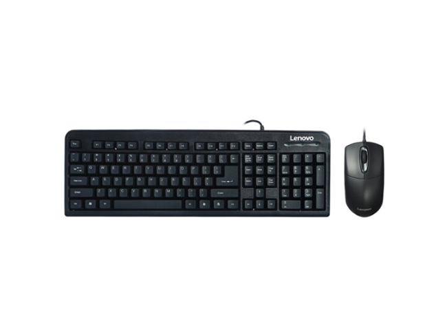 联想（lenovo）有线键盘鼠标套装 键盘 键鼠套装 办公鼠标键盘套装 KM4800键盘 电脑键盘笔