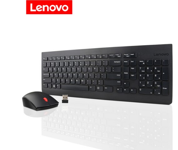 联想（Lenovo）USB无线键盘鼠标套装巧克力键位 黑色（人体工学 办公家用 笔记本台式机通用） 