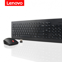 联想（Lenovo）USB无线键盘鼠标套装巧克力键位 黑色（人体工学 办公家用 笔记本台式机通用） 