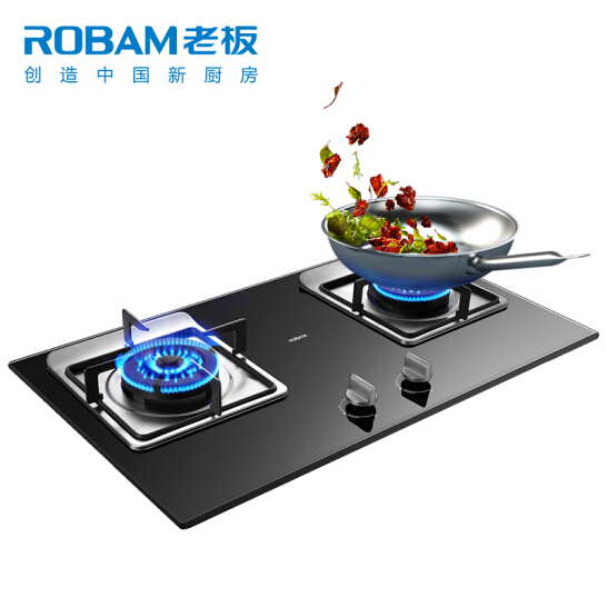 老板（Robam）燃气灶 嵌入式煤气灶具 家用双灶具嵌可用天然气 聚中劲火（天然气）JZT-33B7