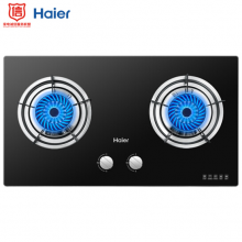 海尔（Haier）钢化玻璃 4.1KW大火力 一级能效 双灶嵌入式 燃气灶具JZT-QE636B