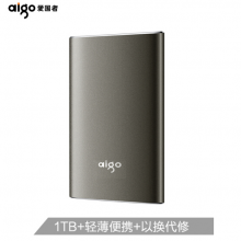 爱国者（aigo）1TB USB3.0 移动硬盘 固态(PSSD) S01 金属抗震防摔 名片大小