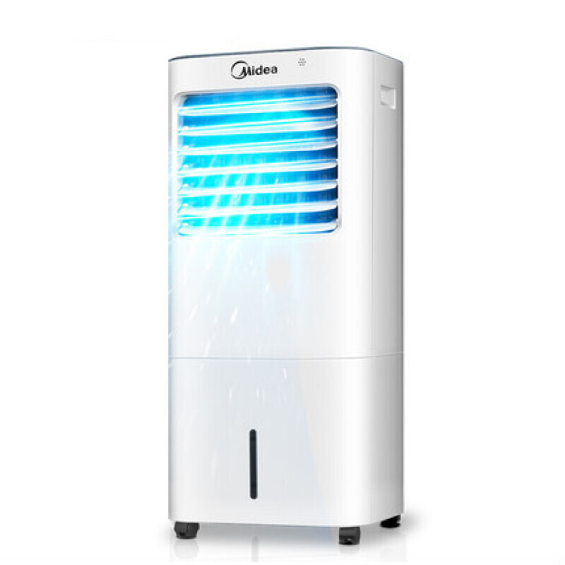 美的（Midea）空调扇制冷遥控静音电冷风扇商用落地家用加湿冷风机中大型AC120-17ARW 白色