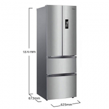 美的(Midea)318升 多门冰箱 双变频 风冷无霜 分区储存APP控制智能电冰箱 星际银BCD-