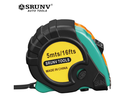 鑫瑞 SRUNV 5米钢卷尺盒尺伸缩尺米尺公制 锁定功能钢卷尺 L4-A10005