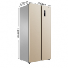 创维 (SKYWORTH) 450升 冰箱双开门对开门双门 双变频风冷无霜 超薄嵌入式 节能保鲜 电