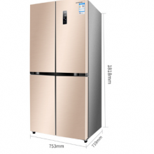 创维 (SKYWORTH) 455升 冰箱四开门多门十字对开门 风冷无霜 ACS净味保鲜 电冰箱家用