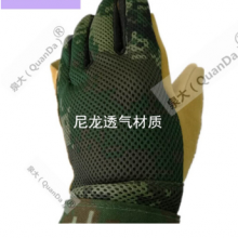 滑降手套 机降手套 攀登下滑黄皮手套二层反绒速降索降 军绿色 均码