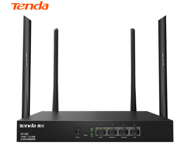 腾达（Tenda） W15E 1200M 千兆双频企业级无线路由器 WiFi穿墙/5G智能/简易防火墙