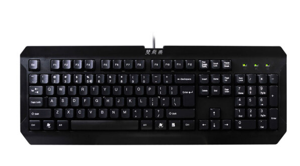 双飞燕（A4TECH）K-100 键盘 有线键盘 办公键盘 USB防水键盘 104键 黑色