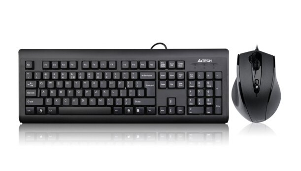 双飞燕（A4TECH) KB-N9000 键鼠套装 有线键鼠套装 办公键鼠套装 防泼溅 鼠标U口+键盘P口 黑色