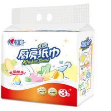 心相印 吸油纸厨房纸 厨房用纸抽纸吸水纸 加厚擦手纸 厨房纸巾 70抽*12包（整箱售卖）（新老包装随机发货）