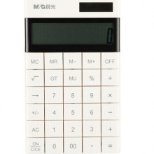 晨光(M&G)文具白色无缝按键计算器 双电源桌面计算机 时尚办公平板式计算器 单个装ADG98719