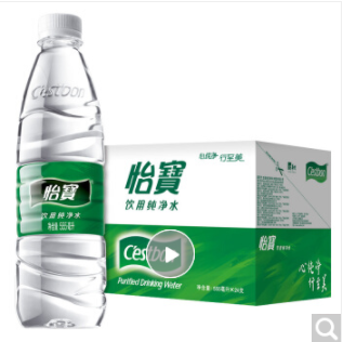 怡宝 饮用水 纯净水555ml*24瓶 整箱装