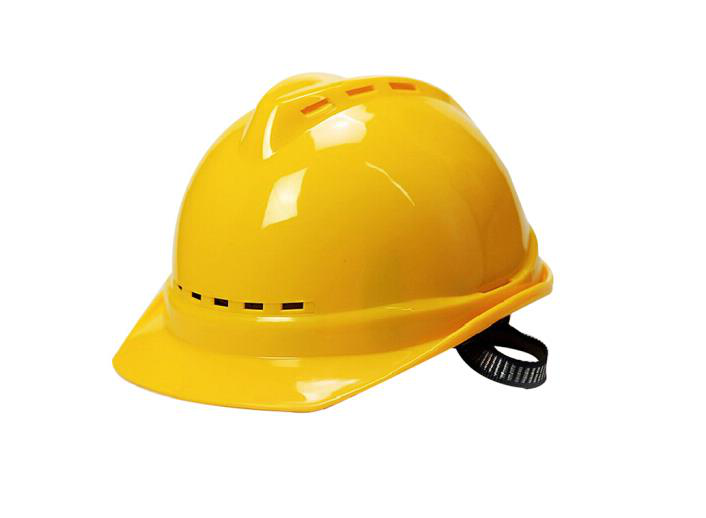 谋福 9520 加厚透气安全帽工程帽 防砸抗冲击建筑防砸安全帽 （V型加厚三面透气安全帽） 黄色可定制