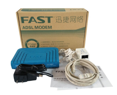 迅捷 FD880 ADSL modem 电话线猫 宽带上网猫电话线入户调制解调器电信移动联通用 FD880电话线猫
