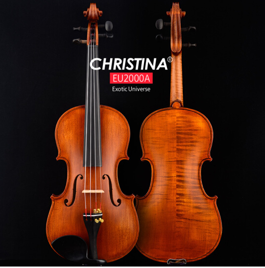 克莉丝蒂娜Christina欧洲原装进口手工小提琴EU2000A专业考级演奏成人学生初学入门乐器 EU2000A 4/4身高155cm以上