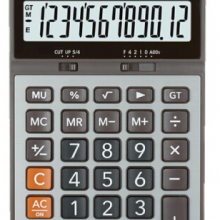 卡西欧（CASIO）AX-120B商务计算器 中型机 灰色经典款